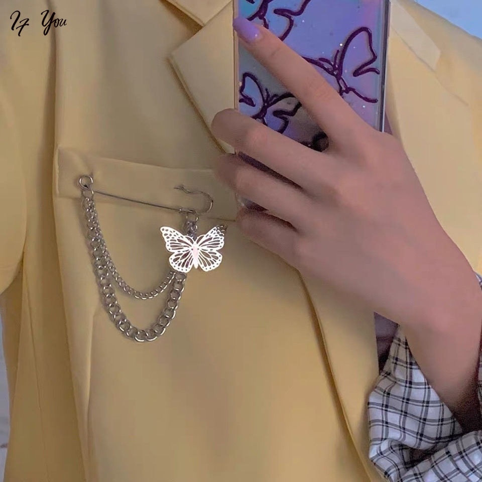 Ghim cài áo AY hình bướm đơn giản dành cho nữ