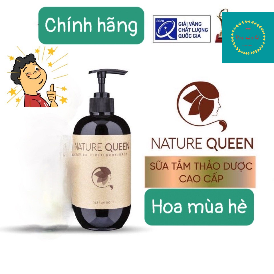 SỮA TẮM THẢO DƯỢC NATURE QUEEN 480ml Mùi hương thiên nhiên chính hãng công ty sao thái dương