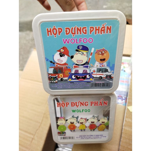 Hộp đựng phấn HD kèm phấn và bông lau,bền chắc