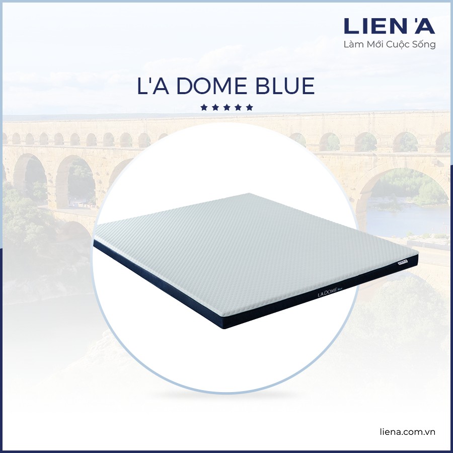 Nệm Cao Su Liên Á La Dome Blue dày 10cm