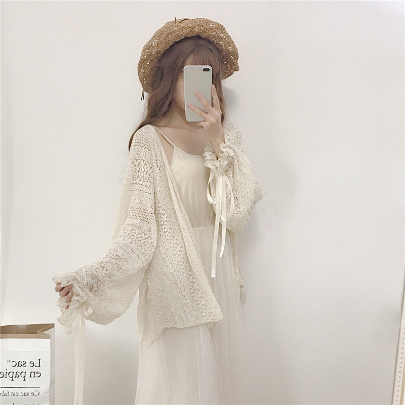 Áo Khoác Cardigan Dệt Kim Phong Cách Hàn Quốc Cho Nữ