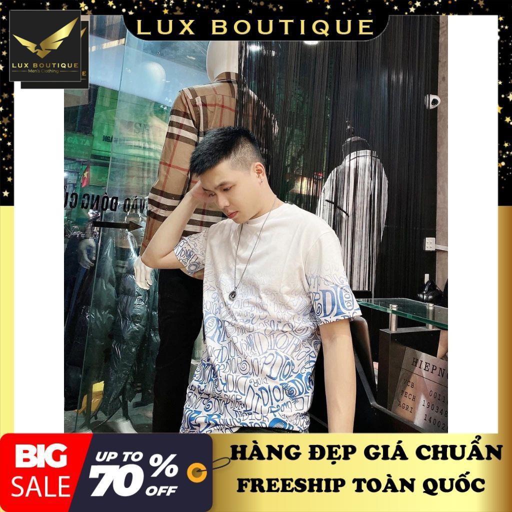 ⭐️SIÊU CHẤT⭐️Áo Phông In Chữ Hàng Hiệu Cao Cấp, Cổ tròn chất mát - Áo phông đôi nam nữ chất đẹp LUX BOUTIQUE L03