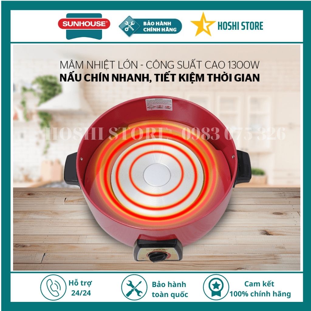 [Mã ELHADEV giảm 4% đơn 300K] NỒI LẨU ĐIỆN ĐA CHỨC NĂNG SUNHOUSE SHD4520