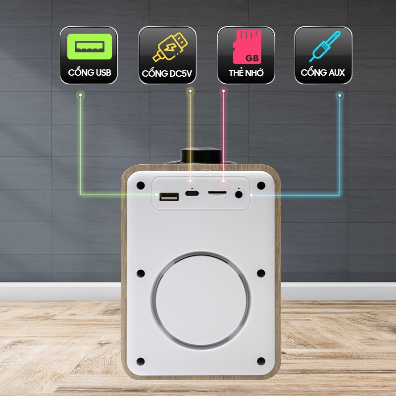 Loa Bluetooth VS1 5.0 màn hình LED - Âm Thanh tuyệt đỉnh - Công suất lớn - Đài FM