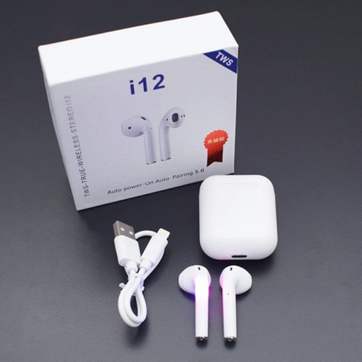 Tai nghe bluetooth  Freeship  Giảm 15k tai nghe không dây nhập [DONG15]  Tai nghe airpods i12 tws cảm biến vân tay