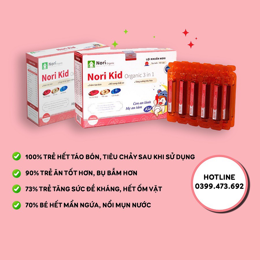 Bào Tử Lợi Khuẩn Nori Kid Organic Cho Bé Từ Tảo Biển Và Yến Sào Của Nhật Bản
