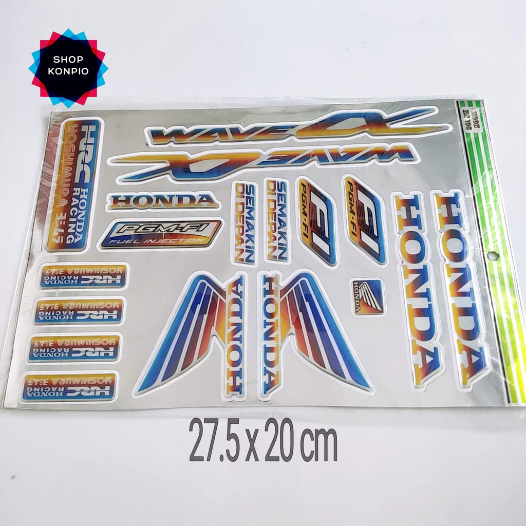 Bộ Tem Crom Dán Xe Wave Anpha Dập Nổi Cao Cấp Chống Thấm Nước, Chống Bay Màu ( Sticker )