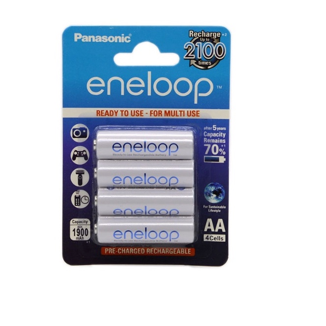 Pin sạc Eneloop trắng AAA 800Mah AA 1900mAh