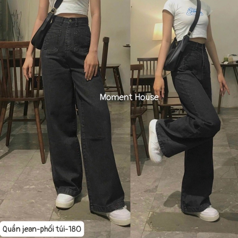 Quần Jeans suông dài, chất vải đẹp , form đẹp