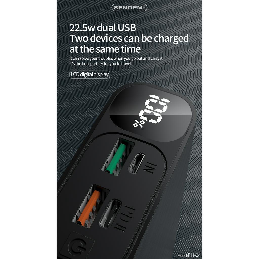 Sạc dự phòng Sendem PH04 20000Mah sạc nhanh PD22.5W