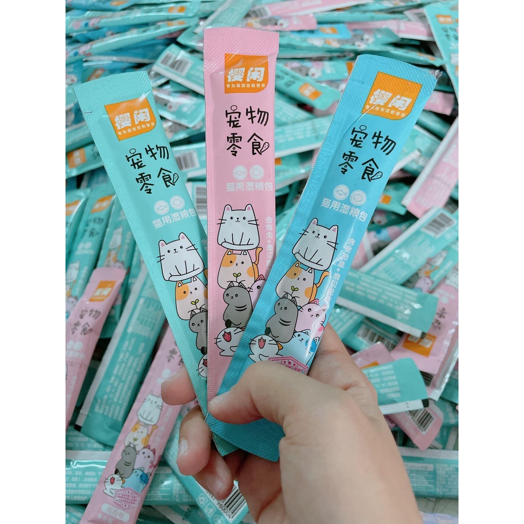 [Bán Chạy Nhất] Súp Thưởng Dạng Sệt Vị Cá Shizuka Cho Mèo┃Thơm Ngon Sánh Mịn Cây 15g