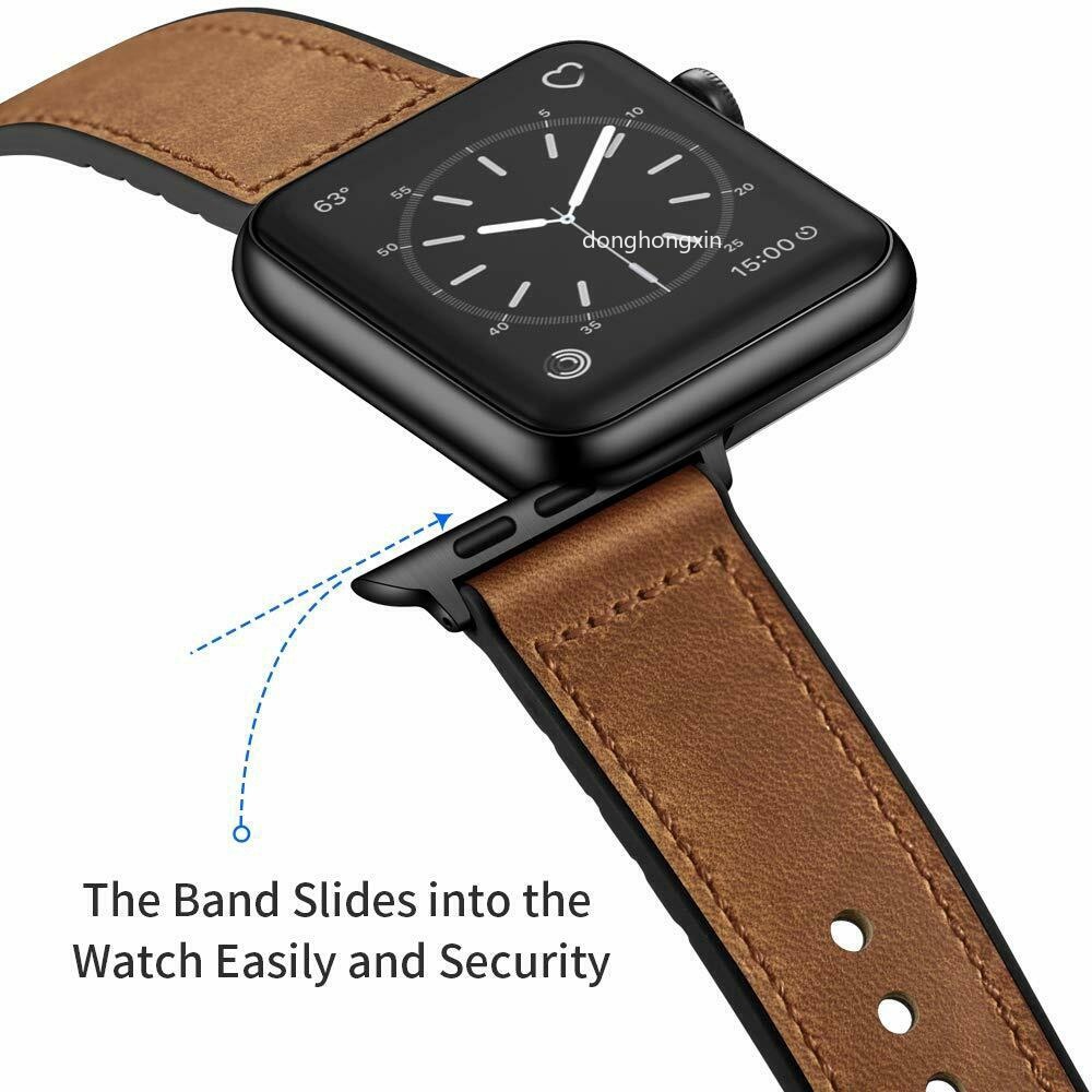 Dây Đeo Bằng Da Cho Đồng Hồ Thông Minh Apple Watch 40/44/41/45mm for iWatch Series 7 6 5 4 SE