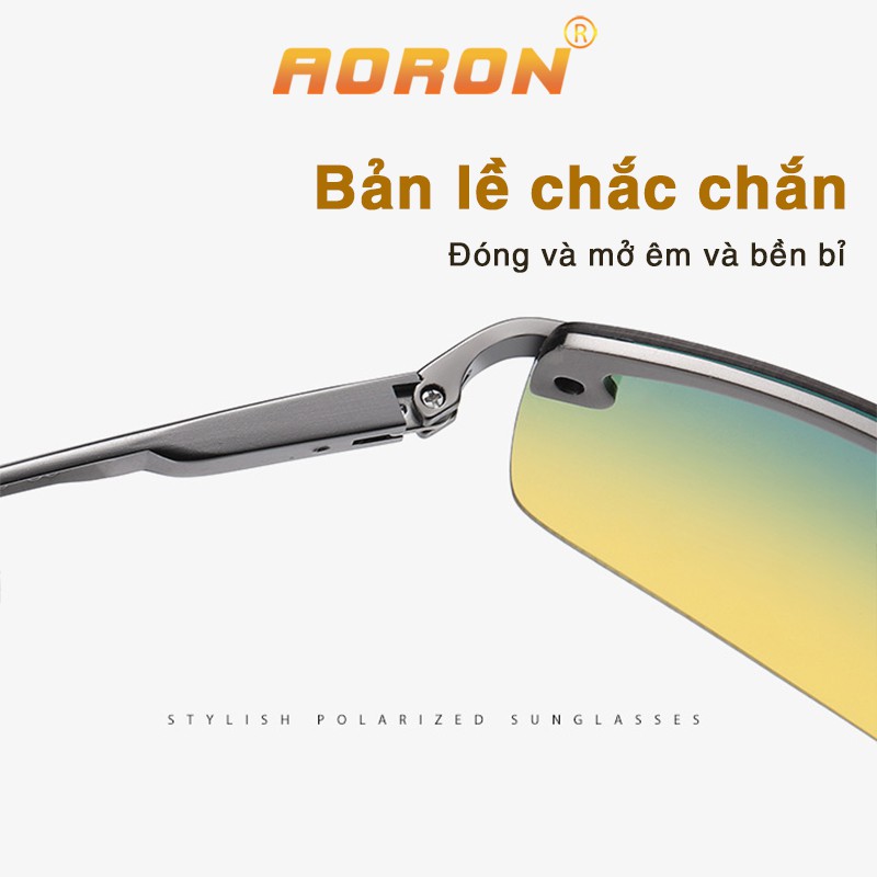 Kính Râm Nam Phân Cực Đi Biển Chống Chói, Mắt Đổi Màu Chống Lóa Lái Xe Cả Ngày Và Đêm AK019 - AORON