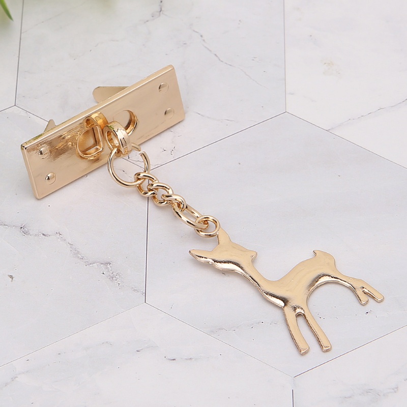 Mặt Dây Chuyền Hình Hươu Bằng Kim Loại DIY Trang Trí Túi Xách Đeo Vai