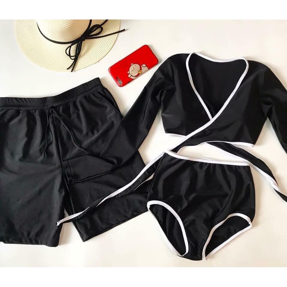 Set đôi nam nữ đi biển dài tay siêu đẹp mặc đi biển đi bơi ( Hàng loại 1)
