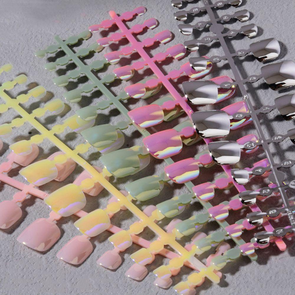 OCEANMAP Toàn Bộ Set 24 Móng Chân Giả Hình Vuông Trang Trí Nghệ Thuật