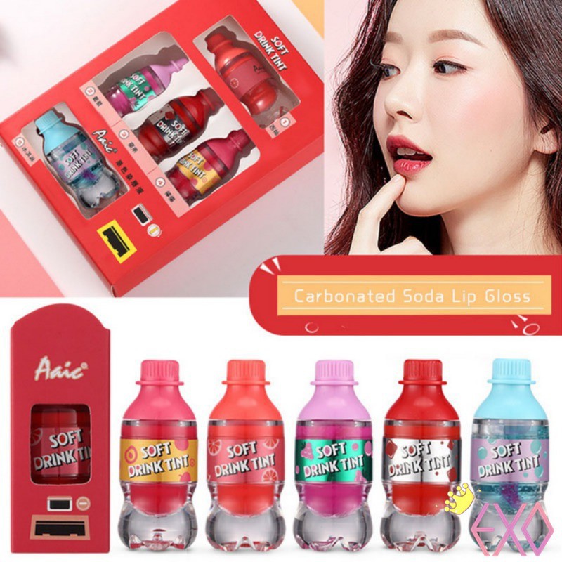 Son môi chống nước lâu phai thiết kế vỏ son hình chai soda mini độc đáo | BigBuy360 - bigbuy360.vn