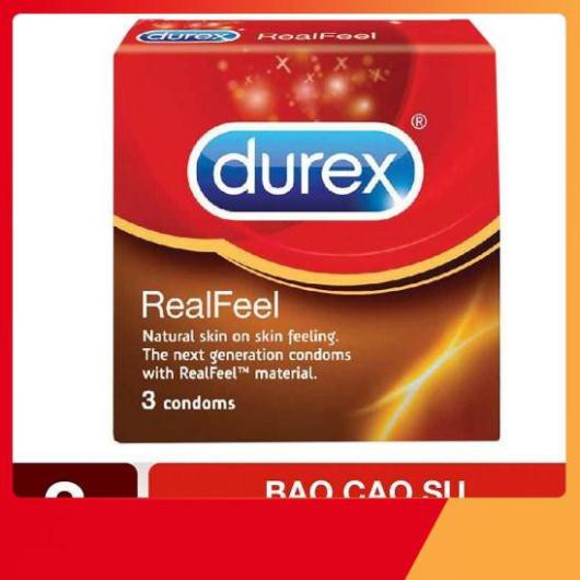 [Hàng Chất Lượng] Bao cao su Durex Real Feel 3 bao