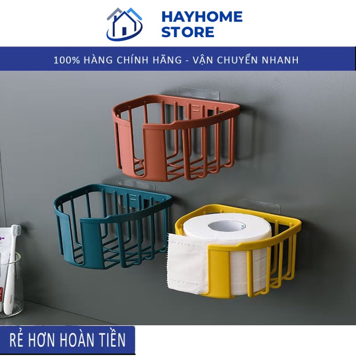 Giỏ nhựa dán tường đựng giấy vệ sinh Giỏ đựng đồ trong phòng tắm