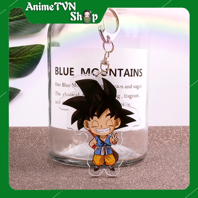 Móc khoá Mica anime Dragon Ball - Songoku (7 Viên Ngọc Rồng) Mẫu 2 Nhựa Cứng Acrylic In 2 mặt sắc nét ( ảnh thật )