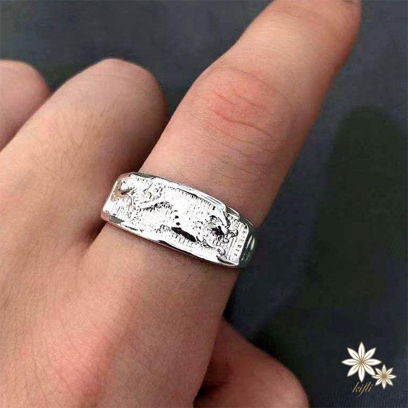 【kifli】Nhẫn Mạ Vàng Hình Rồng Và Phượng Hoàng Dạng Mở Dành Cho Nam Nữ