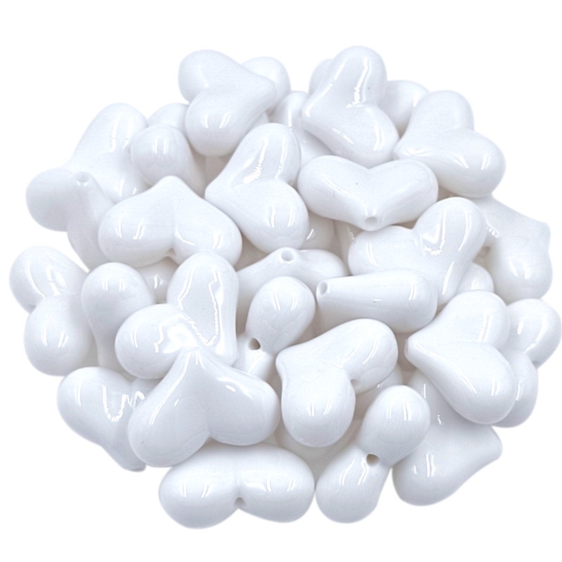 Hạt Nhựa Acrylic Hình Trái Tim Nhiều Màu 17mm*22mm Làm Vòng Tay/Vòng cổ Handmade