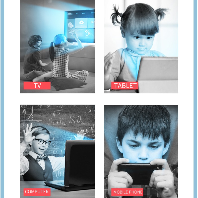 Kính Gọng Kim Loại Nhiều Màu Chống Ánh Sáng Xanh Bảo Vệ Mắt Cho Bé Yêu