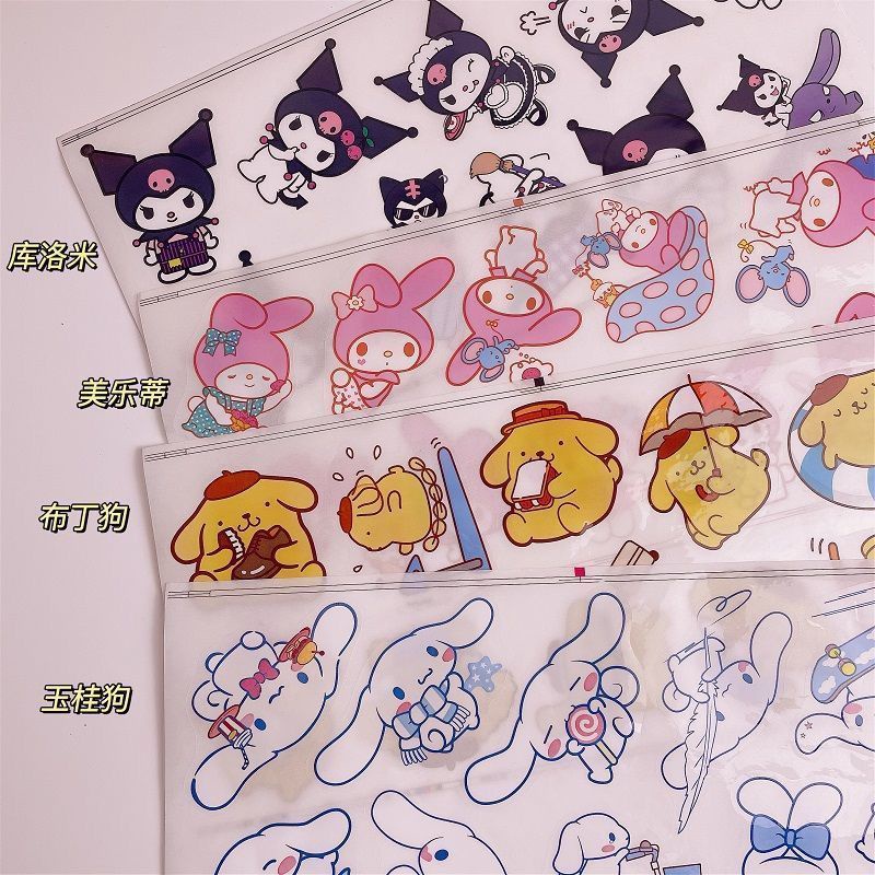 Nhãn Dán Trang Trí Điện Thoại/Laptop Chống Thấm Nước Họa Tiết Hoạt Hình Cinnamon Dog Kuromi Pudding