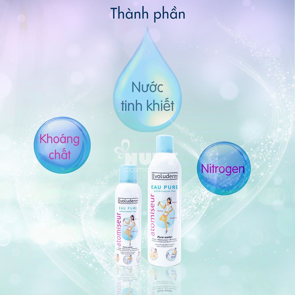 Xịt Khoáng Evoluderm Pure Water Spray (400ml)