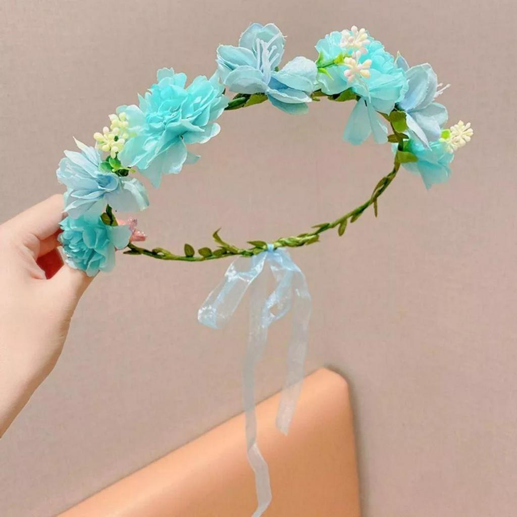 Vòng hoa đội đầu cho bé gái có thể chỉnh kích cỡ dùng được cho cả người lớn màu sắc tươi sáng cực dễ thương Dumi Shop