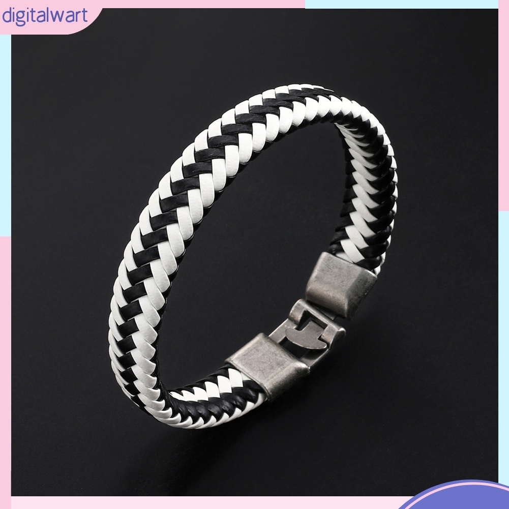 Vòng tay bện dây giả da thời trang Unisex