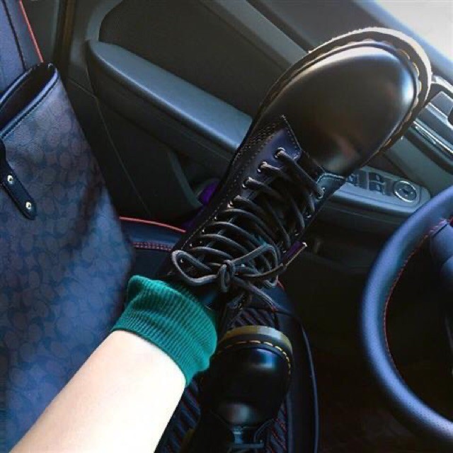 Giày bốt Martins phong cách boots ulzzang nữ cao cổ đế dày