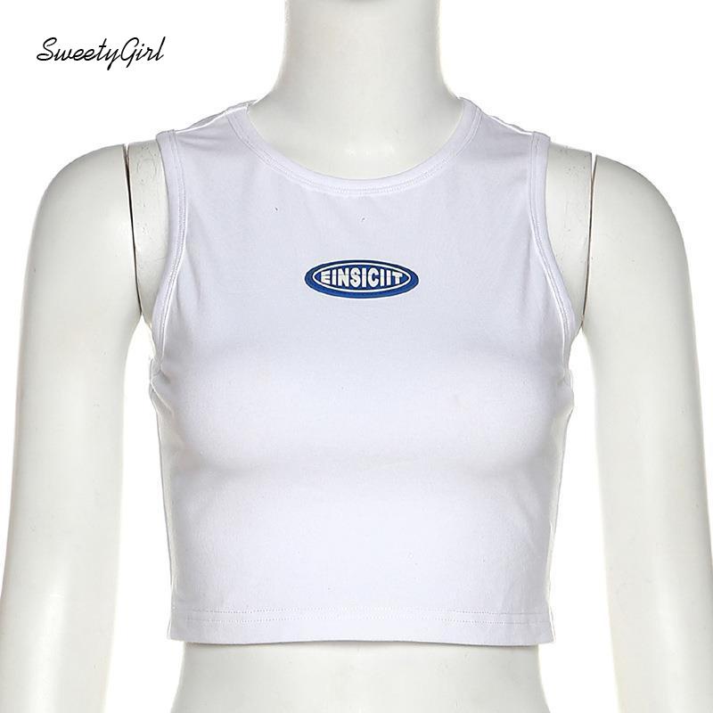 Áo Tank Top Cổ Tròn Màu Trơn In Chữ Thời Trang 2022 Cho Nữ