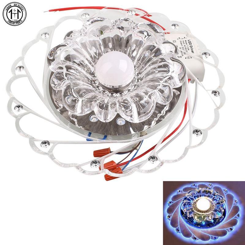 Đèn led treo trần nhà màu xanh pha lê dùng cho trang trí phòng ngủ hiện đại