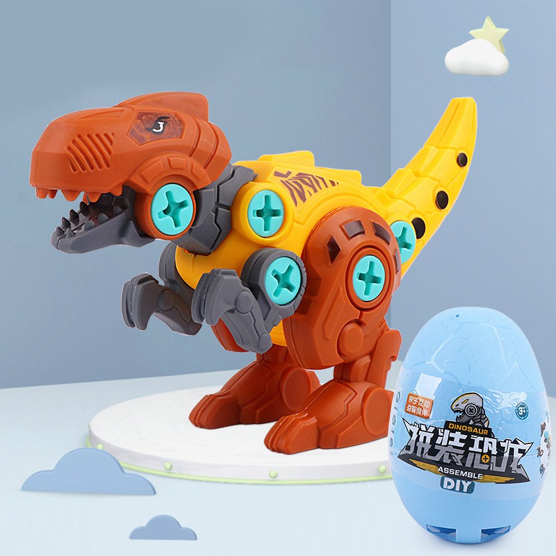 Bộ Đồ Chơi Lắp Ráp Khủng Long Bằng Gỗ Cho Bé