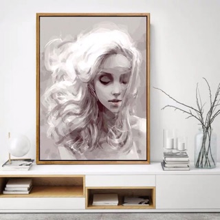 [ORDER] TRANH SƠN DẦU TỰ TÔ MẪU "LÀN TÓC RỐI, BỜ MÔI KHÔ"