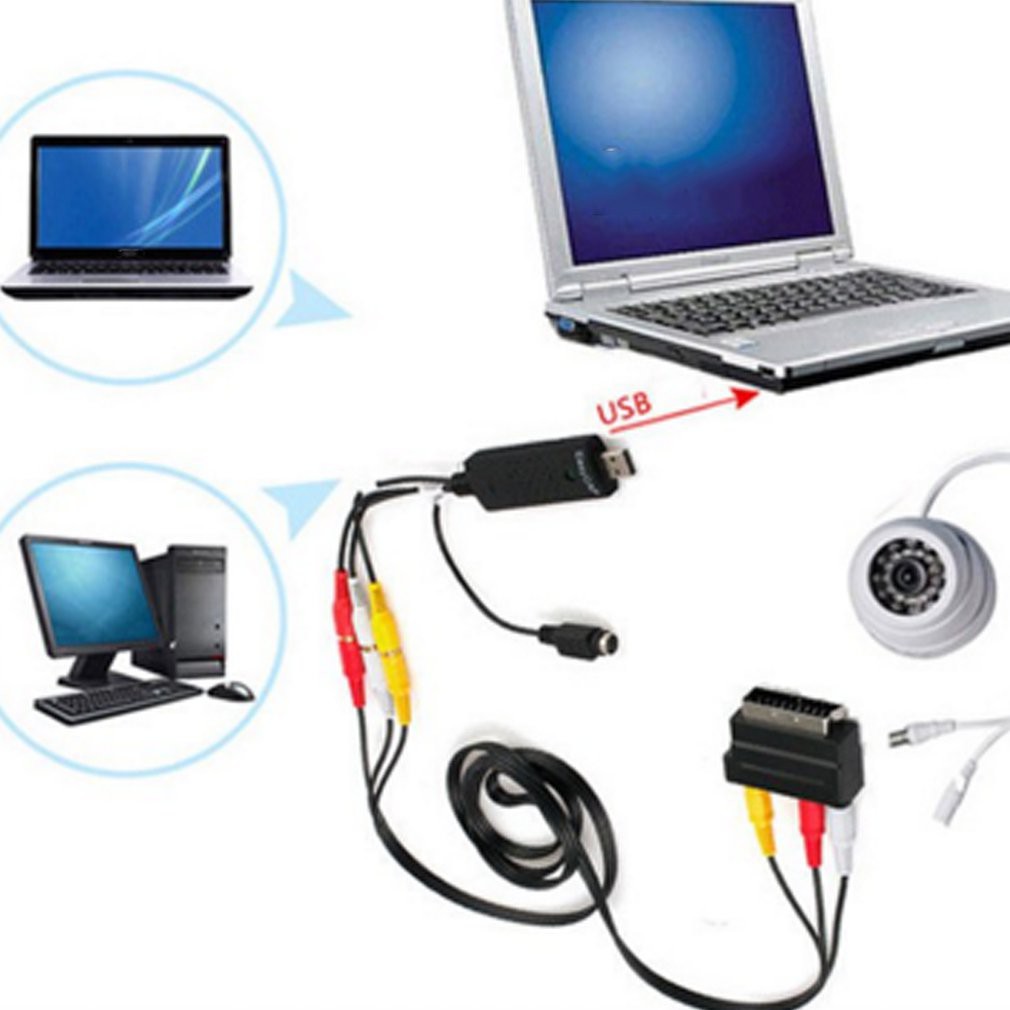 Bộ chuyển đổi USB 2.0 Vhs sang Dvd Bộ ghi video âm thanh Cáp Scart Rca cho Win10 | BigBuy360 - bigbuy360.vn