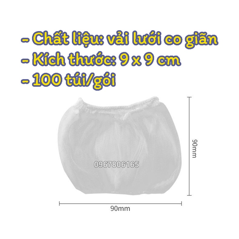 Túi Lọc Rác Bồn Rửa Bát Có Dây Chun, Dai Bền Có Thể Tái Sử Dụng (Túi 100 cái)