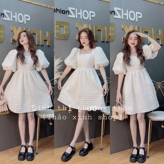 Váy babydoll trắng, xanh, hồng dễ thương