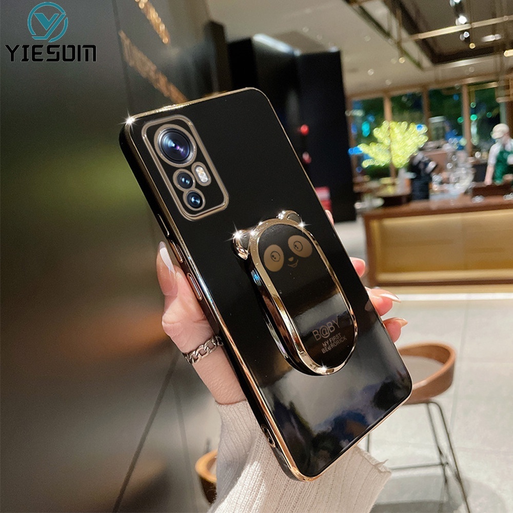 Ốp Điện Thoại Silicon Mềm Có Giá Đỡ Hình Gấu Xinh Xắn Dành Cho Xiaomi 12 11T 10T 12T Pro Mi 11 12 Lite 5G