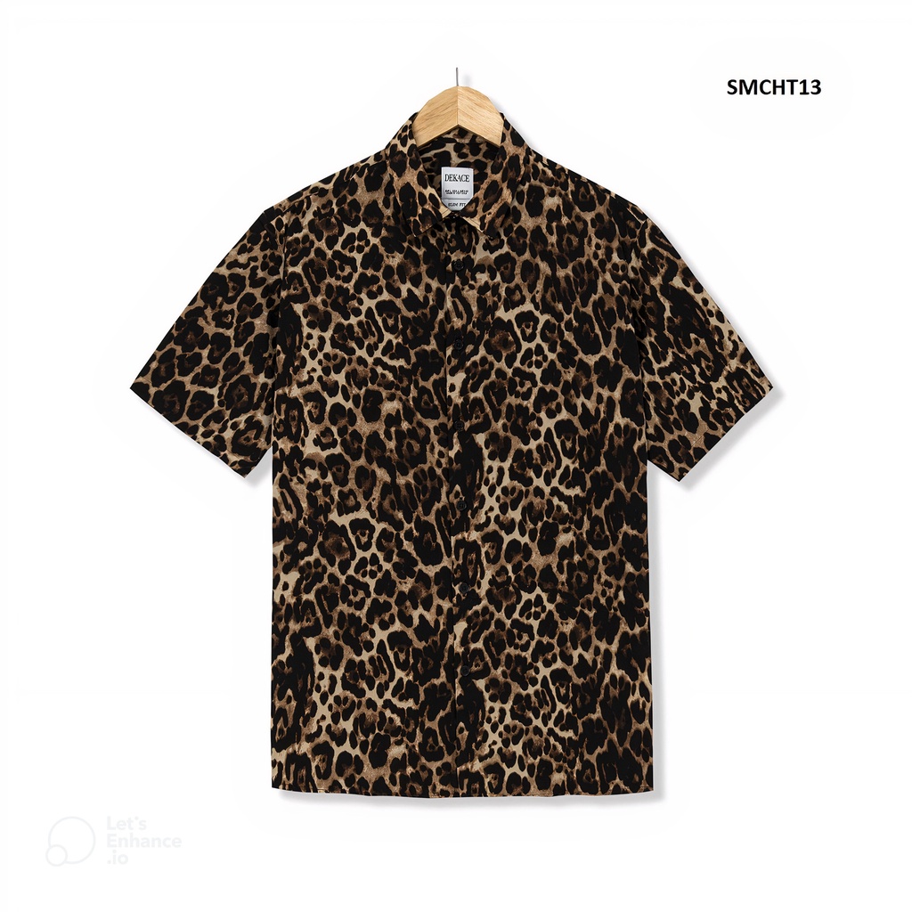 Áo sơ mi công sở nam hoạ tiết sang trọng áo sơ mi nam cộc tay chất liệu lụa Thái không nhăn đi làm, đi chơi Andy Denim