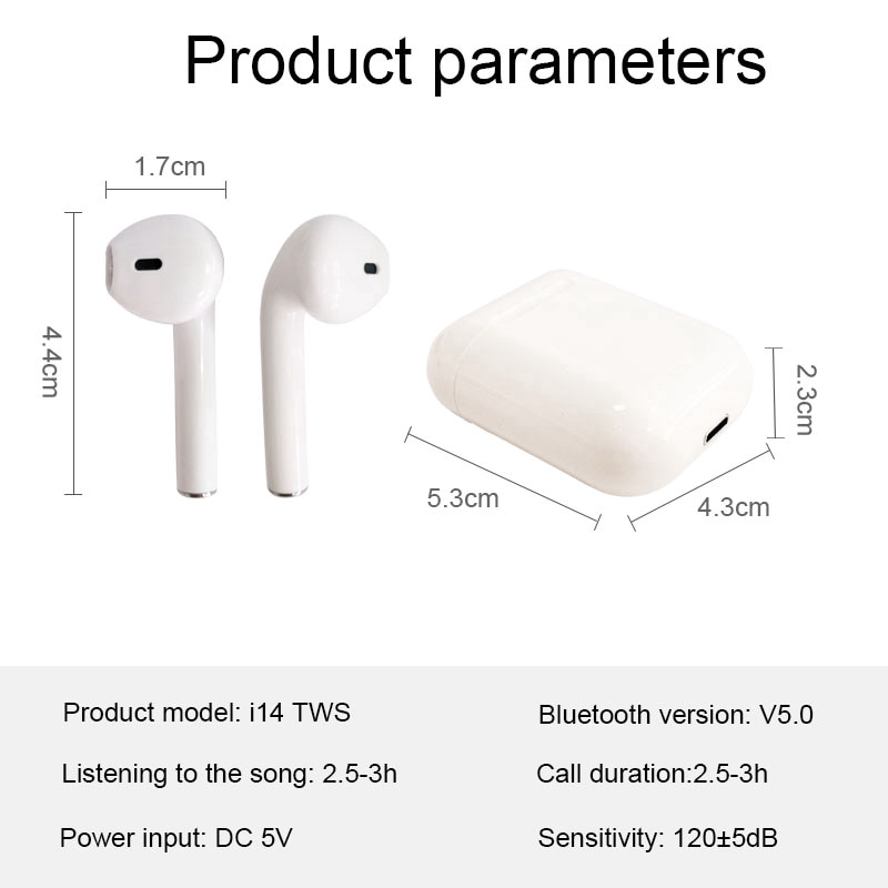 I14 TWS Bluetooth 5.0 3D in-ear bluetooth earphone PK i10 i12 i13 TWS wireless high-quality audio