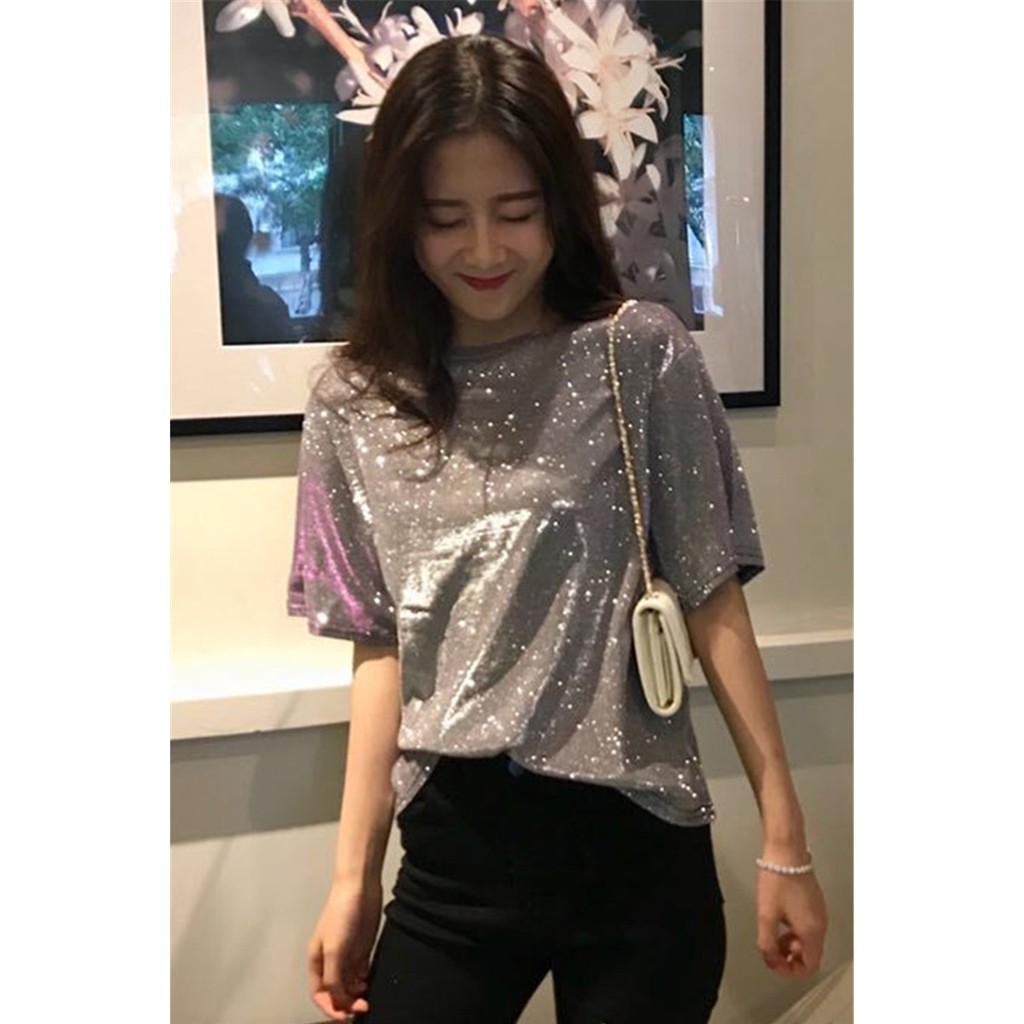 ÁO THUN ÁNH KIM ULZZANG CỰC HOTT 2018 VỀ THÊM Ạ <3