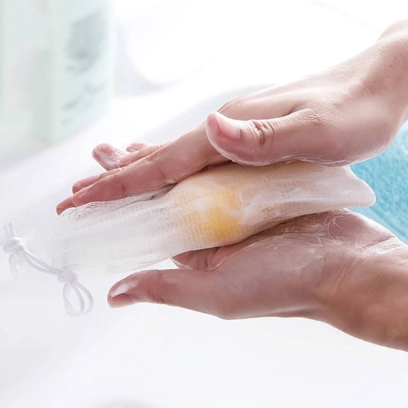 Túi Lưới Tạo Bọt Xà Phòng Rửa Mặt Tiện Dụng