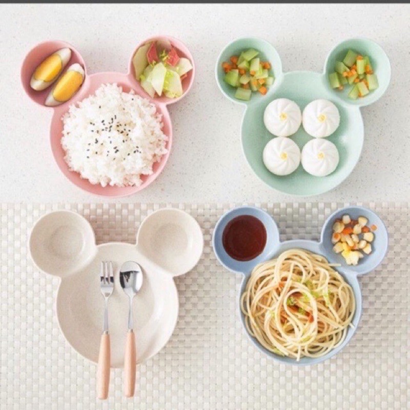 Khay ăn dặm lúa mạch hình dễ thương cho bé