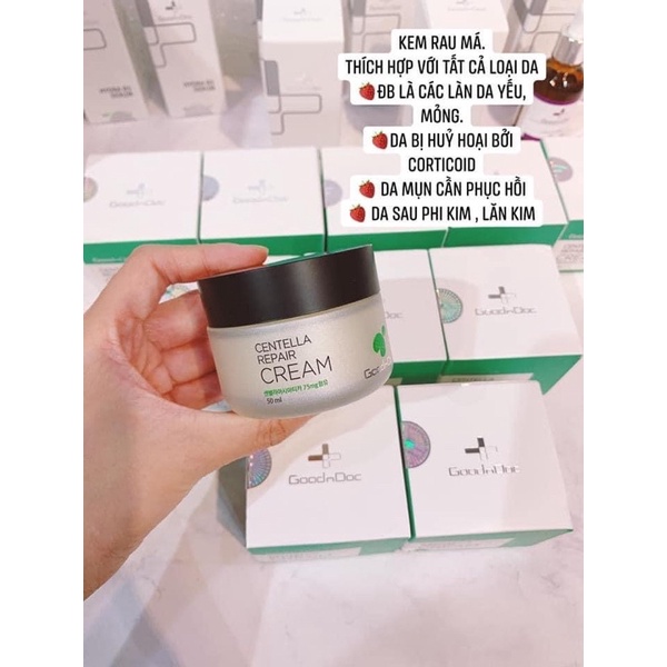 Kem Rau Má Dưỡng Ẩm Phục Hồi Giảm Thâm Nám Trắng Sáng Da Chống Lão Hóa GoodnDoc Centella Repair
