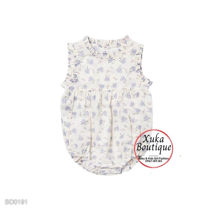 Bodysuit Bé Gái Mùa Hè Tay Cánh Tiên BENE BENE Cao Cấp 2022 Cho Bé 6 tháng đến 2 tuổi
