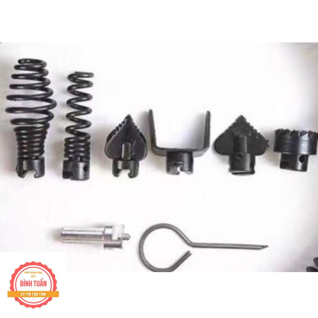 Đầu Thông Tắc Cống 6 đầu thông + 1 đầu nối khoan.