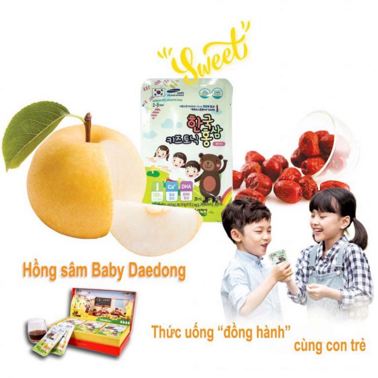Nước hồng sâm Baby Daedong cho trẻ em 6 - 13 tuổi [ Hàng Mới Về ]