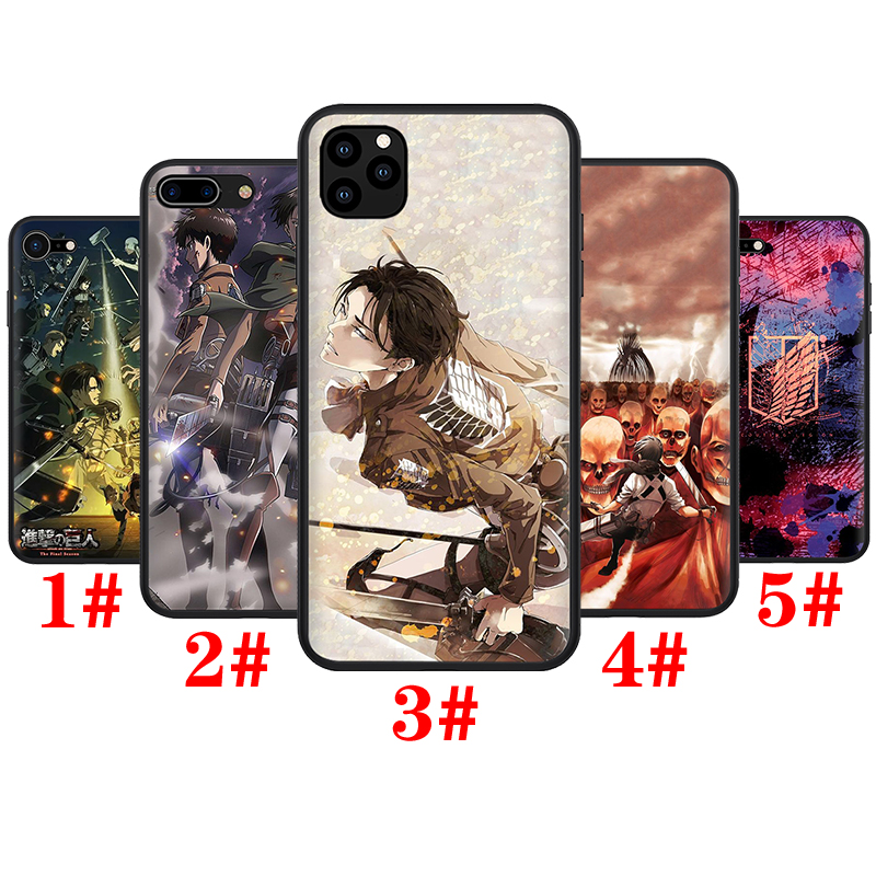 Ốp Điện Thoại Silicon Mềm Hình Attack On Titan W205 Cho Iphone 11 12 Pro Mini Xs Max X Xr